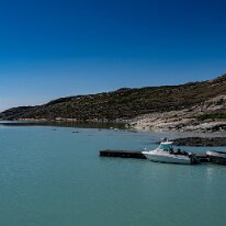 2026--07-07 15-37-44 Dag 1. Kangerlussuaq - udsigt over Sønderstrømfjord fra havnen, som ligger 14 km. fra Kangerlussuaq, da den inderste del af fjorden er fyldt med gletsjermel.